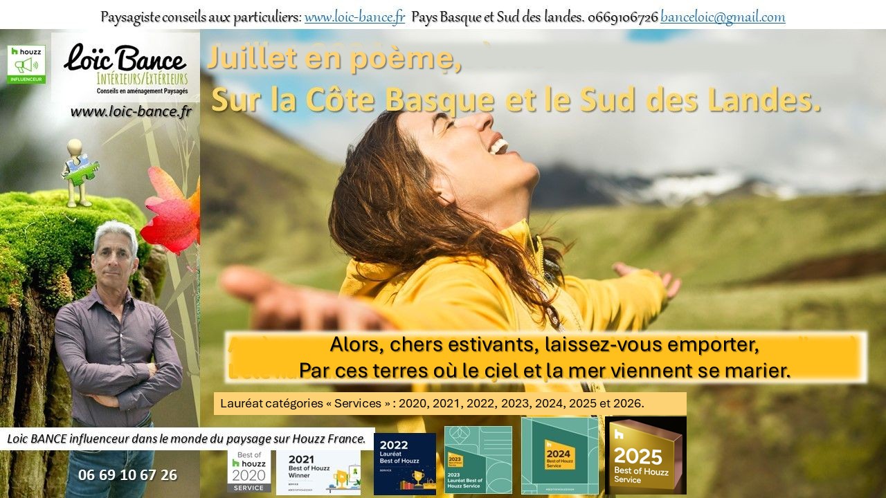 Paysagiste Gu�thary Juillet en po�me.