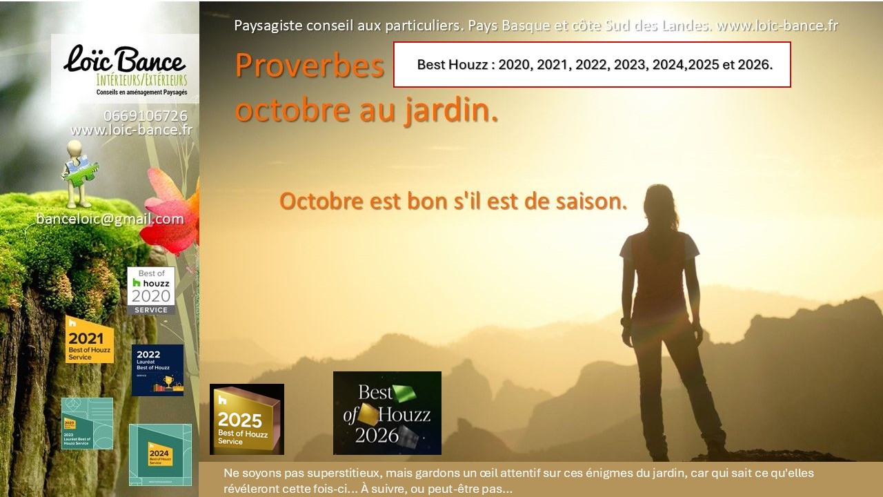 Proverbes d'octobre au jardin Gu�thary paysages