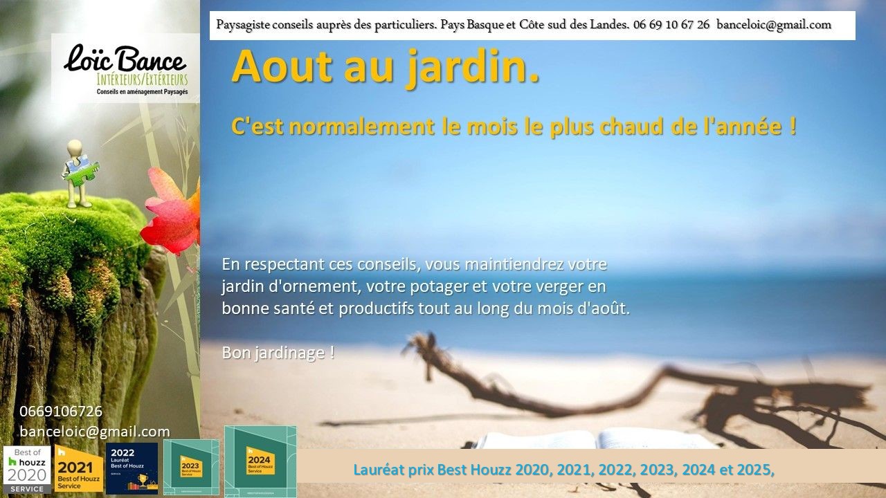 Gu�thary Paysagiste Les travaux d�aout au jardin d�ornement, potager et fruitiers.