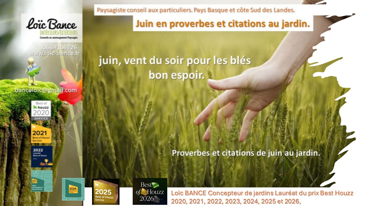 Juin en proverbes et citations. Gu�thary paysages